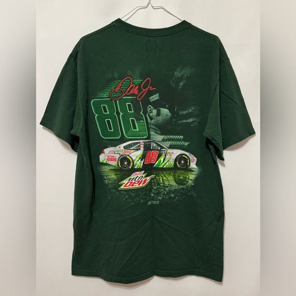 Dale Earnhardt Jr 88 Mountain Dew NASCAR Racing T-Shirt Chase Green Med-Large - Picture 7 of 7